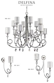 Jupiter 1598 - DE K2 CH - Nástenné svietidlo DELFINA 2xE14/40W