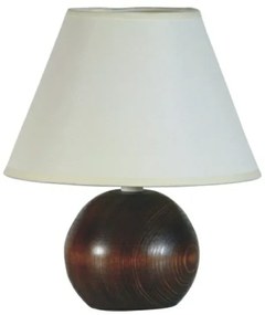 Stolná lampa Sandria drevo-guľa tmavé drevo