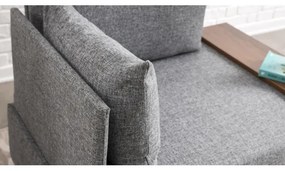 Ľavé rohové kreslo TULA, šedé