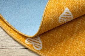 Koberec HEARTS kruh Jeans - pomaranč