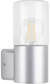 Briloner 320504TF - Vonkajšie nástenné svietidlo 1xE27/12W/230V IP44 strieborná