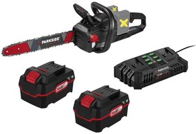 Parkside Performance®  Aku reťazová píla Ppksa 40-Li B2 + Akumulátor 20 V 4 Ah, 2 kusy + Dvojitá nabíjačka na akumulátor 20 V/4,5 A  (800011292)
