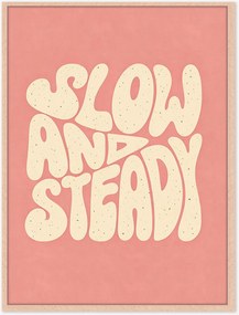 Nástenná dekorácia v ráme Slow & Steady