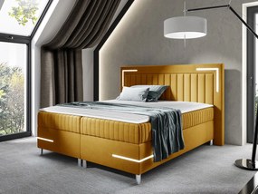 Kontinentálna posteľ Suhak 3 LED, Rozmer postele: 160x200, Dostupné poťahy: Fresh 37