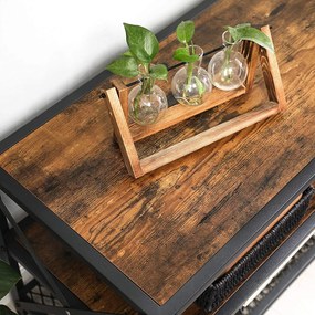 TV stolík pre 60-palcový televízor, 3-úrovňový, oceľový rám