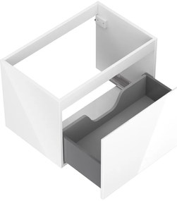 Mexen Orio, kúpeľňová skrinka 70 cm, 1 zásuvka, biela lesklá, 91A10-07047-1-BF00