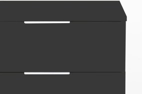 Nočný stolík Easy Plus, 2 zásuvky, grafit
