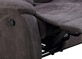 Dvojsedák Fortuna,šedá látka, funkcia polohovanie