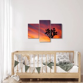 Obraz západu slnka nad siluetou stromu (90x60 cm)