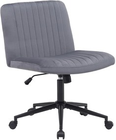Design-Shop Kancelárska stolička Kingman zamat - Tmavo šedá