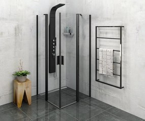 Sapho Sapho, SKA nástenný sušiak uterákov 600x1150x100mm, čierna mat, SKA502