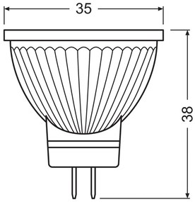 LED žiarovka GU4 MR11 3,2W = 20W 184lm 2700K Warm 36° 12V CRI90 Stmievateľná OSRAM SUPER STAR