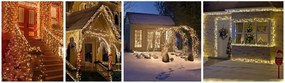 Bestent Svetelná vianočná reťaz 20m 300 LED 8 programov Studená biela