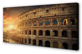 Obraz na plátne Rome Colosseum pri západe slnka 125x50 cm