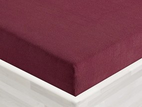 Froté napínacie prestieradlo FR-011 Bordó 90 x 200 - výška 20 cm