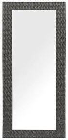 Nástenné zrkadlo 50 x 130 cm čierne PLAISIR Beliani