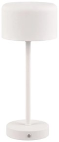 Biela LED stmievateľná stolová lampa (výška 30 cm) Jeff – Reality
