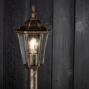 Záhradná stojaca lampa LIGURIA-LT 1xE27 vysoká tyč 96cm patina - GOLDLUX (Polux)