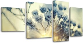 Obraz na stenu 4 dielny KVETY KV068E40 - 90x50 cm