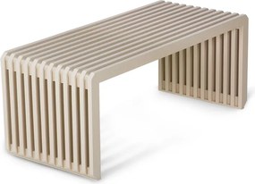 Béžová drevená lamelová lavica Slatted - 96*43*38 cm