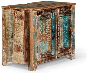 furniture-nabytek.cz - Masívna skrinka pod umývadlo Blue Lagoon z mangového dreva, lakovaná, farebná – 70×40×61 cm