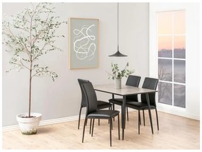 Čierno-hnedý jedálenský stôl Actona Wilma, 120 × 80 cm