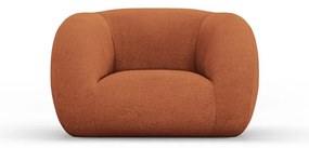 Oranžové kreslo z textílie buklé Essen – Cosmopolitan Design