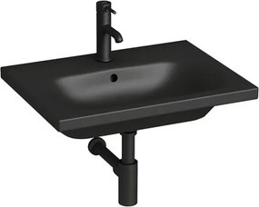 Jika MIo-N umývadlo 60x45 cm černá mat otvor pre batériu uprostred H8127137161041