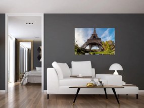 Obraz - Eiffelova farebná veža (90x60 cm)