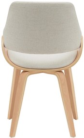 Jedálenská stolička Vangale - látka - Natura / Krémová