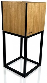 Luxusný kvetináč z prírodného dubu z kolekcie LOFT FIORINO 22X22X50 cm