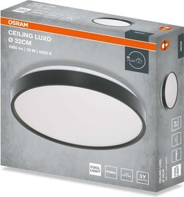 Osram - LED stropné svietidlo CEILING LUXO LED/18W/230V pr. 32 cm čierne