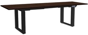 Výškovo nastaviteľný stôl OfficeTech Strong 240 x 80 cm, čierna podnož, wenge