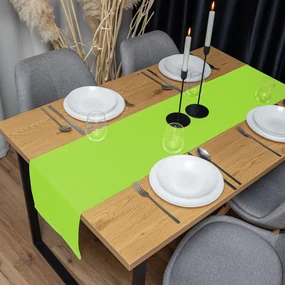 Biante Dekoračný behúň na stôl Rongo RG-041 Žiarivý zelený 35x180 cm