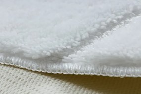 Kúpeľňový koberček SUPREME LINES línie, biely kruh