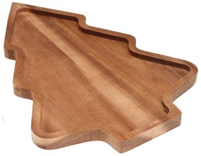 Drevený servírovací podnos Christmas Tree, 20x28,5 cm