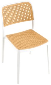 Kondela Stohovateľná stolička, biela/béžová, RAVID TYP 1
