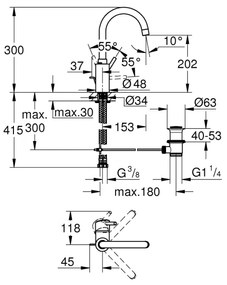 GROHE 32629002 - Umývadlová batéria CONCETTO veľkosť L lesklý chróm