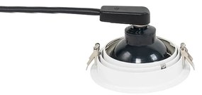 Okrúhle zapustené bodové svetlo biele nastaviteľné - Chuck 111