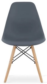 Set jedálenských stoličiek OSAKA tmavo sivé (hnedé nohy) 4ks