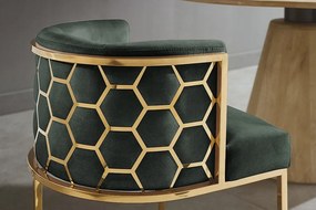 Dizajnová jedálenská stolička Baldassare zelený zamat