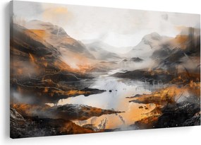 Obraz - Maľba horskej krajiny (90x60 cm)