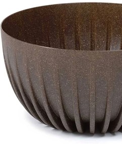 Kvetináč STRIPPED ECO 30 cm kávovo hnedý