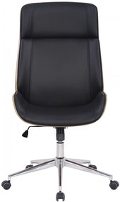 Design-Shop Kancelárska stolička Varel - drevo natura - Čierna