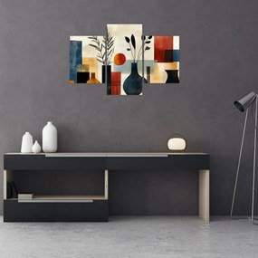 Obraz - Kubistické vázy (90x60 cm)