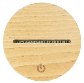 XSTRON TDL-WR1 - Základňa pre 3D LED nočnú lampu - Wood - exkluzívna drevená