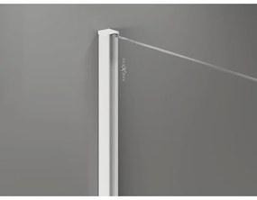 Mexen Kioto-X, sprchová zástena 130 x 200 cm, 10mm číre sklo, biely profil, 800-130-101-20-00-X