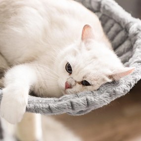 Škrabadlo pre mačky, XXL mačací strom, 164 cm, svetlošedé