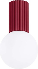 Stropné svietidlo Halo, 1x biele sklenené tienidlo, bo