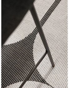 Čierno-biely okrúhly vnútorný a vonkajší koberec ø 160 cm Duet Bowen – NORTHRUGS